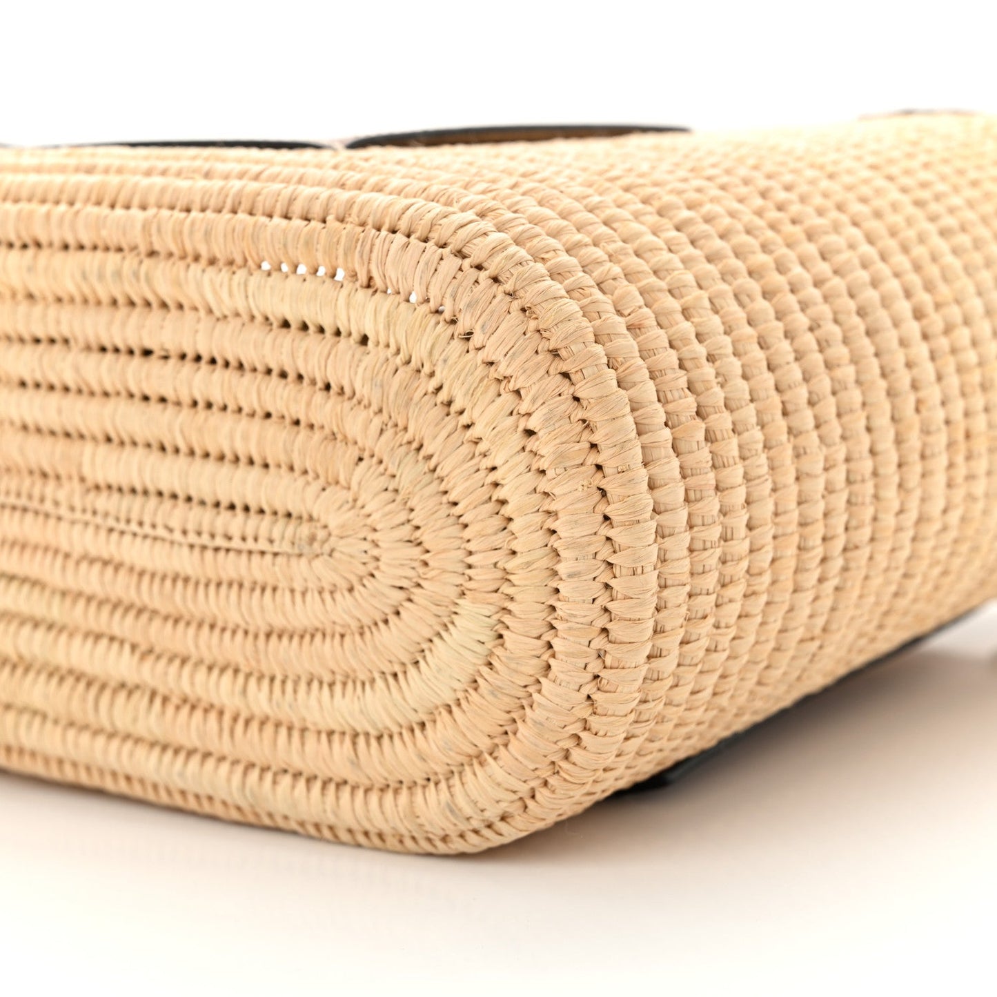 Raffia Small Square Basket Tote Bag Natural Tan
