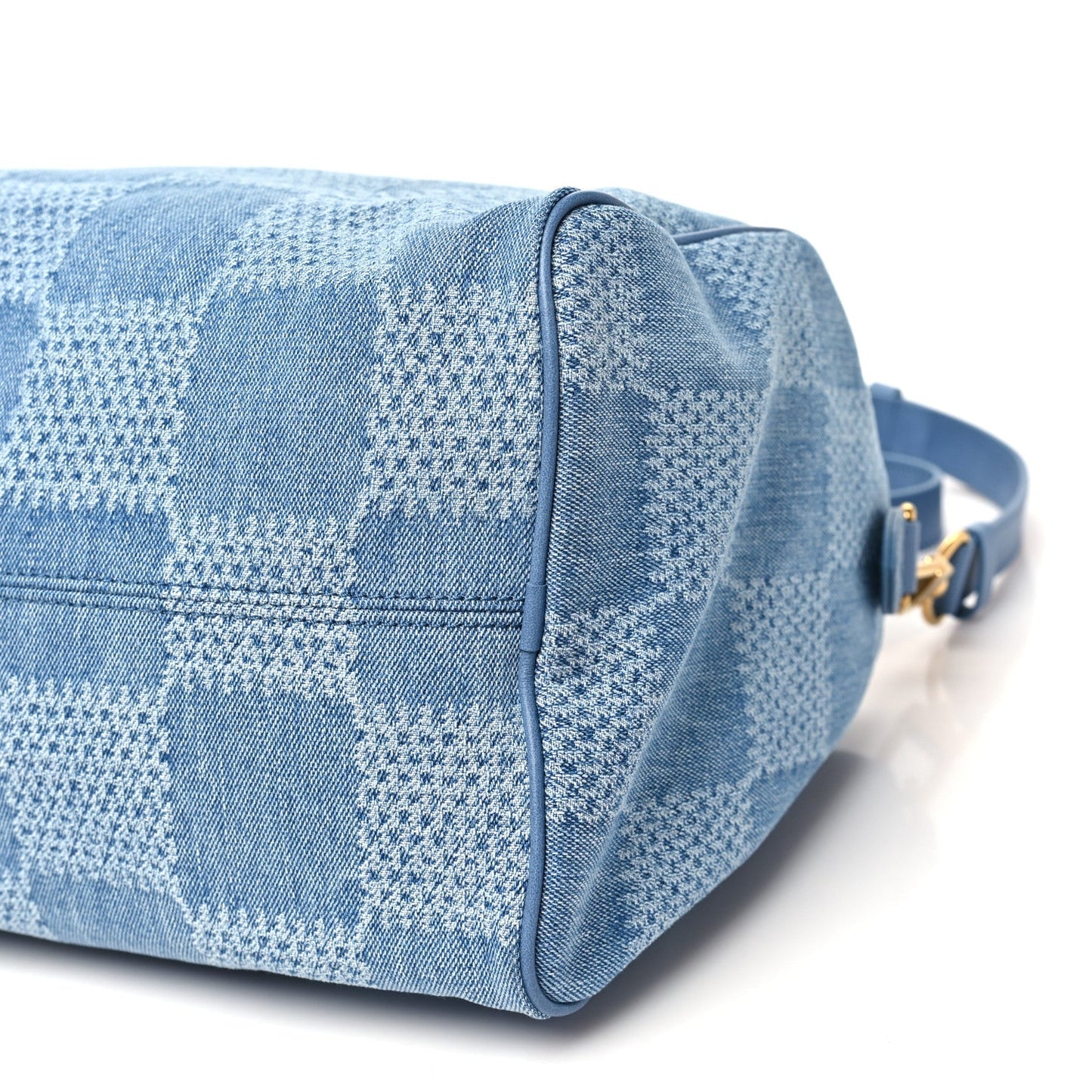 Damier Denim 3D Speedy Bandouliere 30 Denim Blue