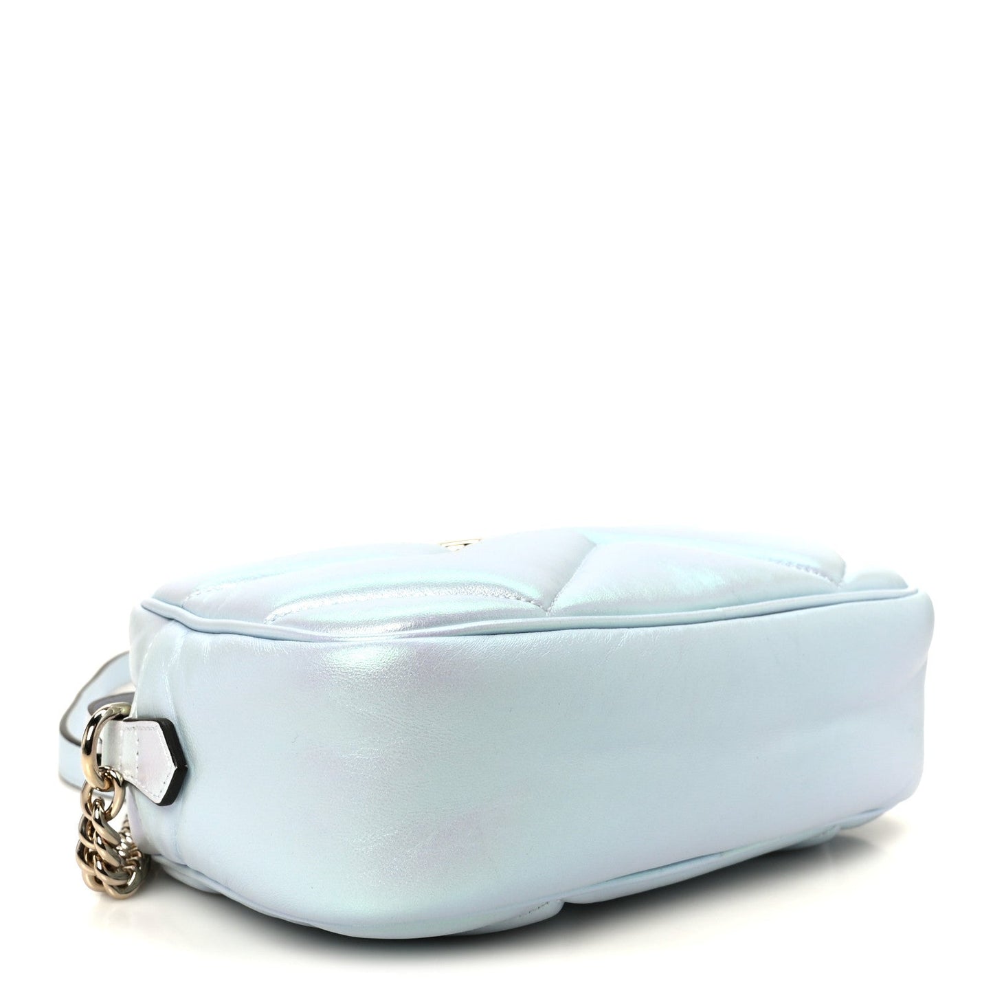Iridescent Nappa Chevron Matelasse Small GG Marmont Chain Shoulder Bag Iridescent Salvy Green