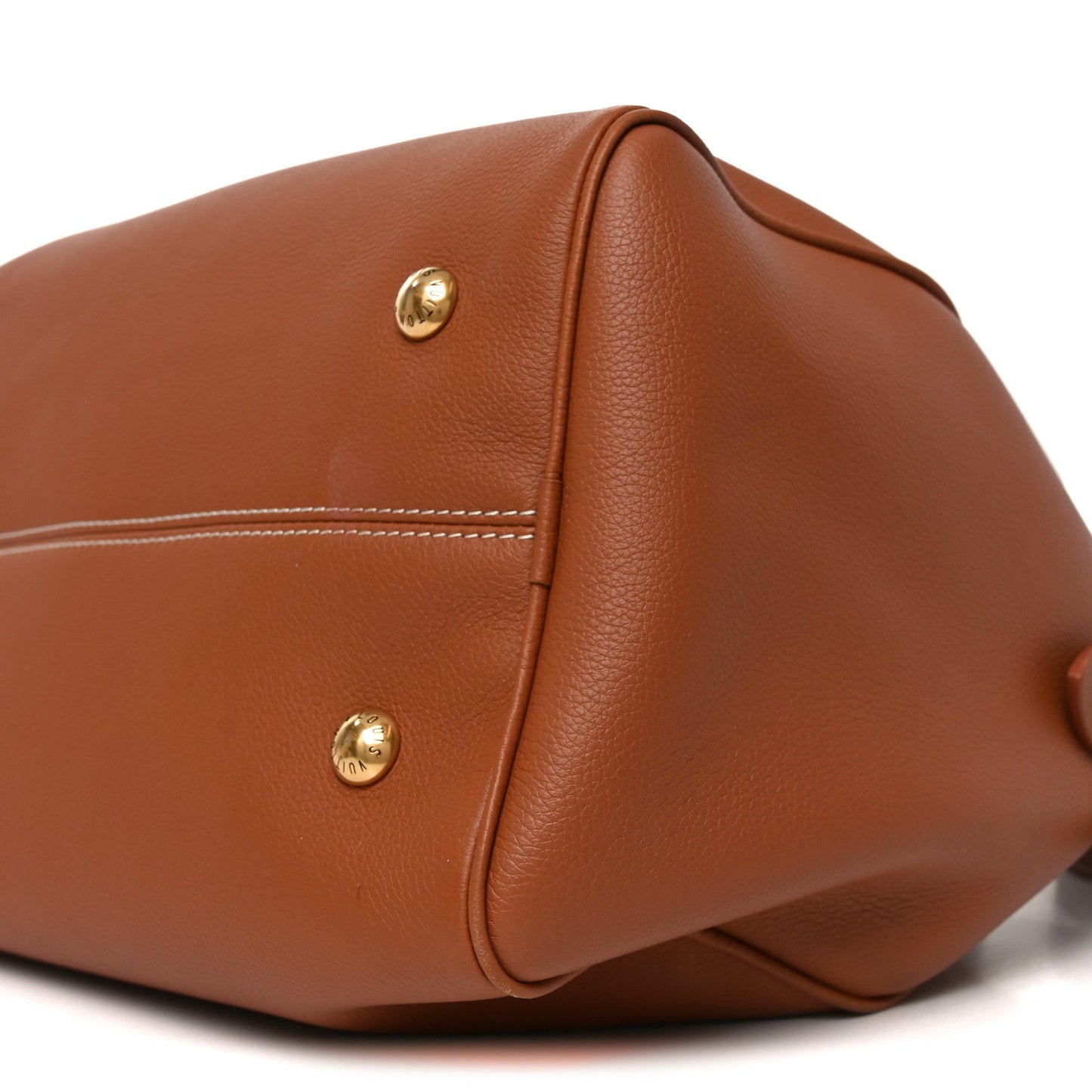 Grained Calfskin Low Key Speedy 30 Cognac