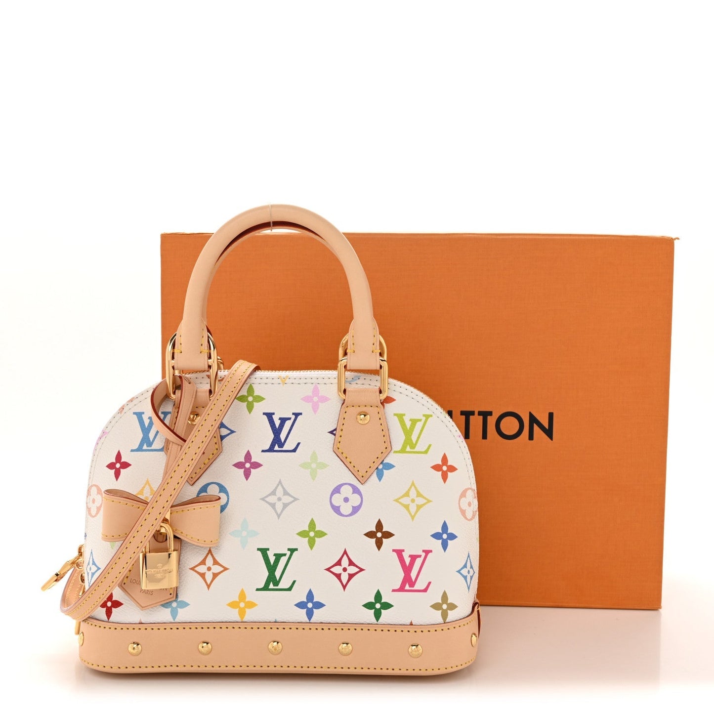 LV x TM Monogram Multicolor Alma BB White
