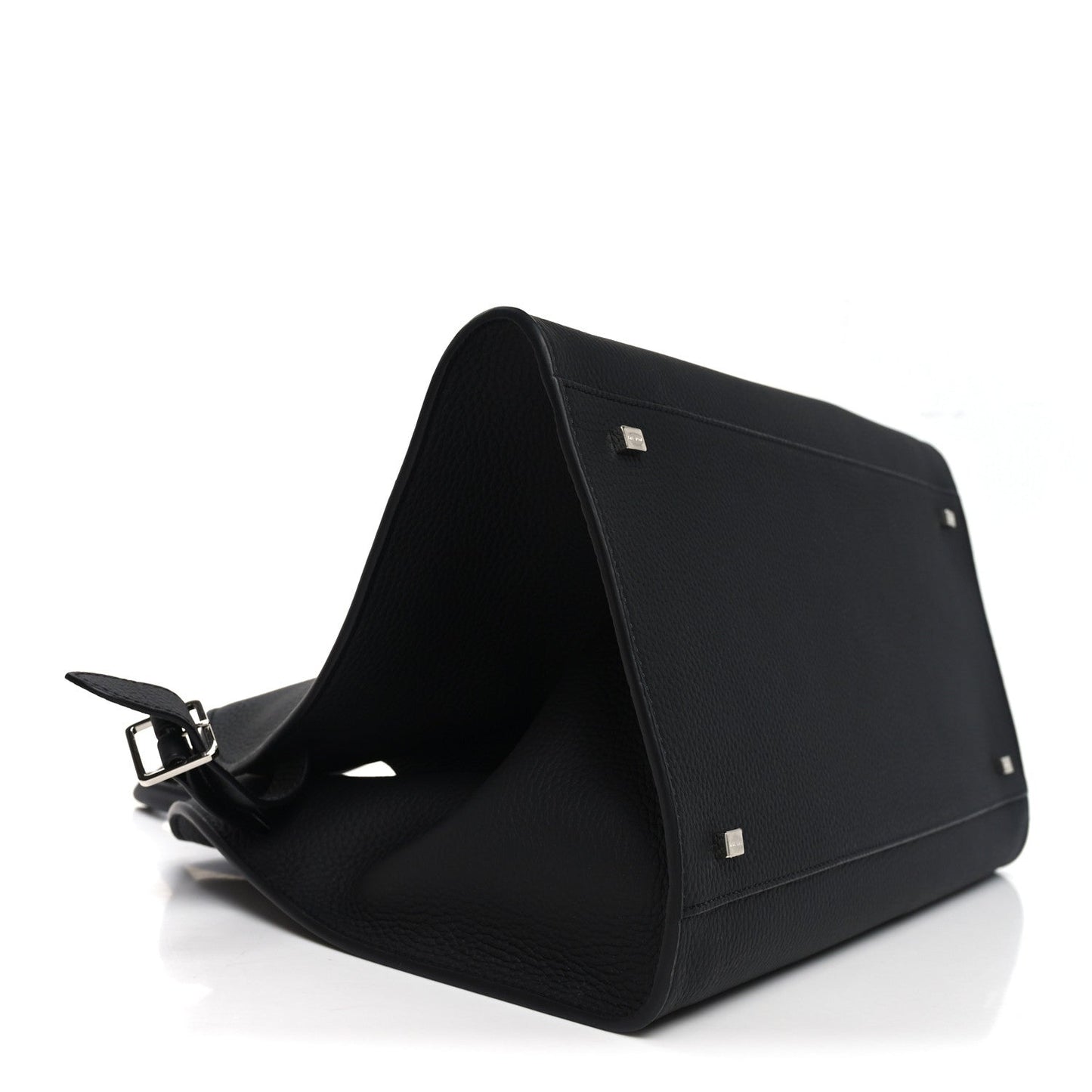 Matte Grained Calfskin Soft Margaux 15 Black