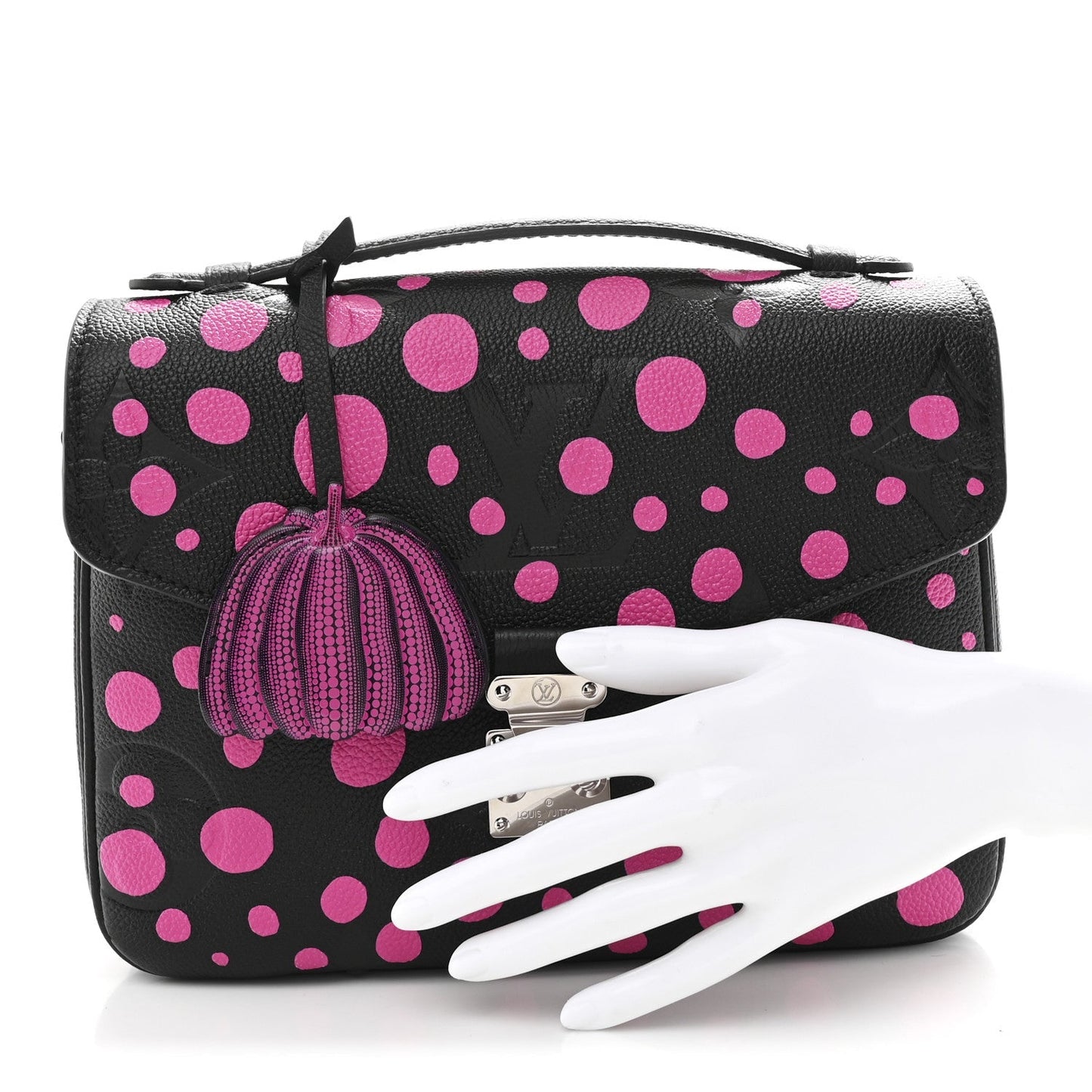 LV x YK Empreinte Monogram Giant Pochette Metis Black Fuchsia