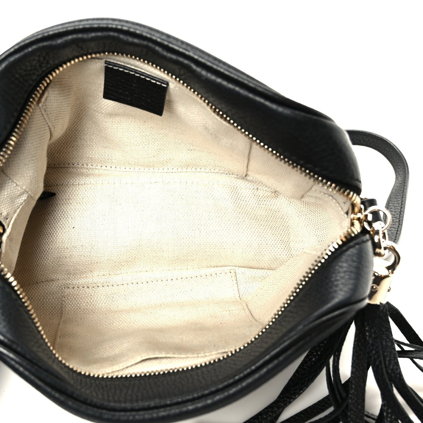Pebbled Calfskin Small Soho Disco Bag Black