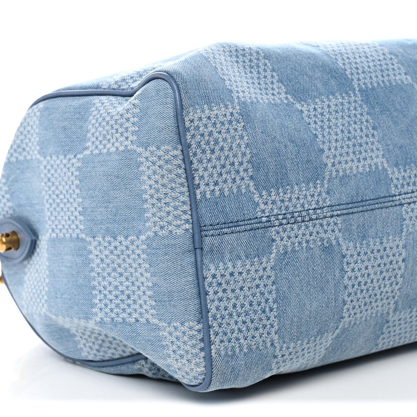 Damier Denim 3D Speedy Bandouliere 30 Denim Blue