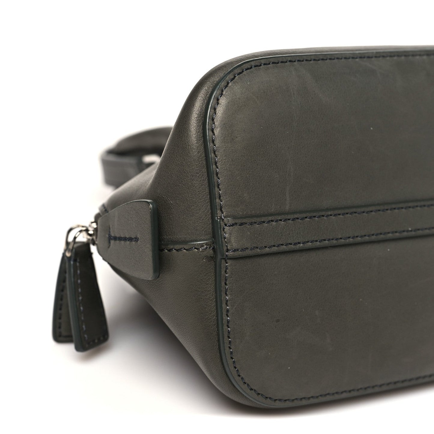 Saddle Calfskin Mini Devon Bag Koala Grey