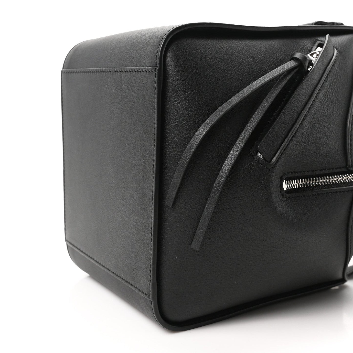 Soft Grained Calfskin Compact Hammock Shoulder Bag Black