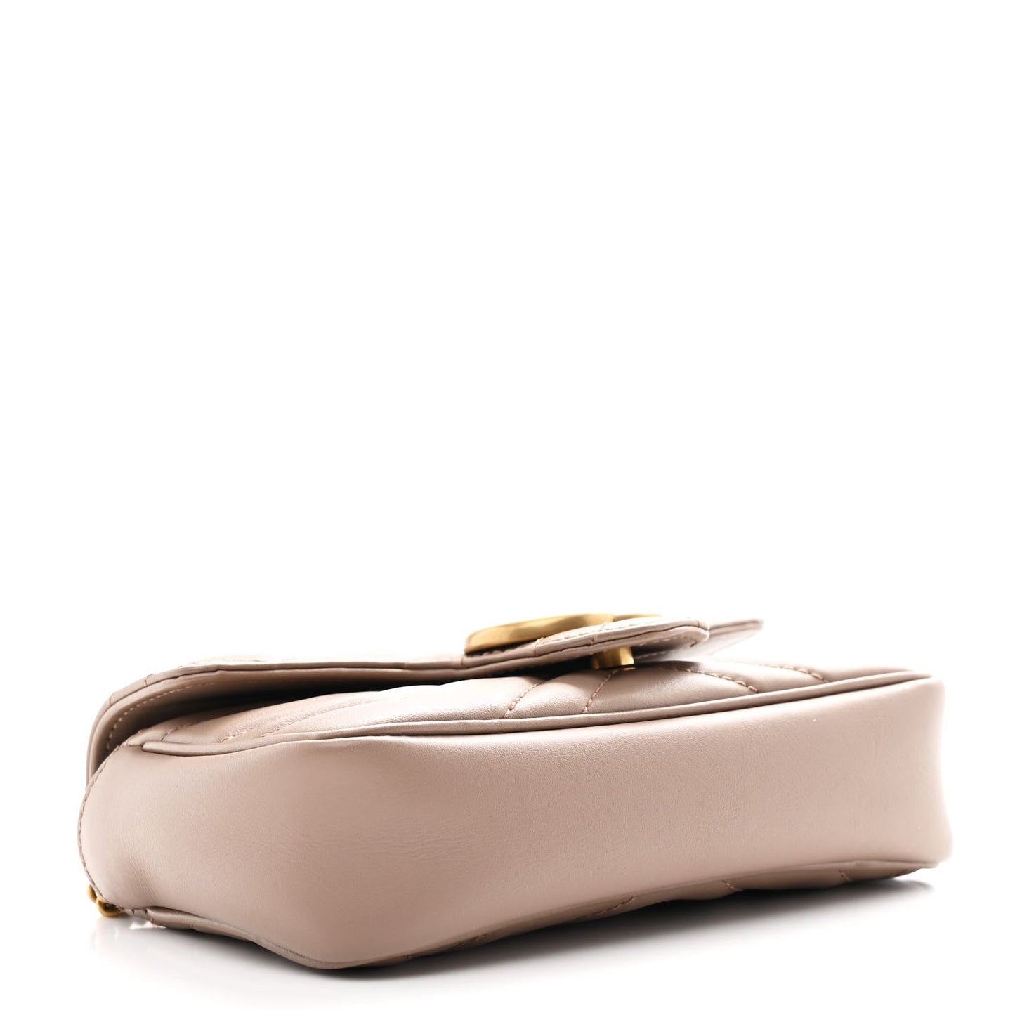 Calfskin Matelasse Super Mini GG Marmont Shoulder Bag Porcelain Rose