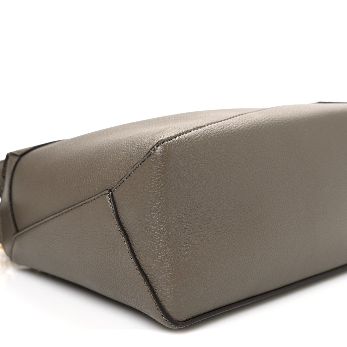 Soft Grained Small Puzzle Edge Bag Taupe