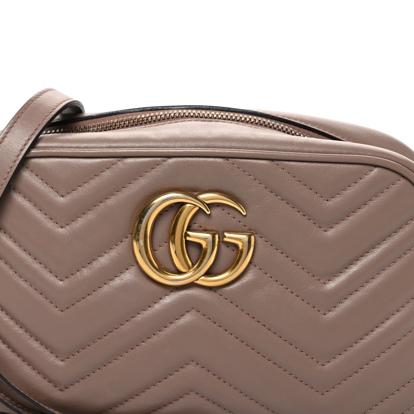 Calfskin Matelasse Small GG Marmont Chain Shoulder Bag Porcelain Rose