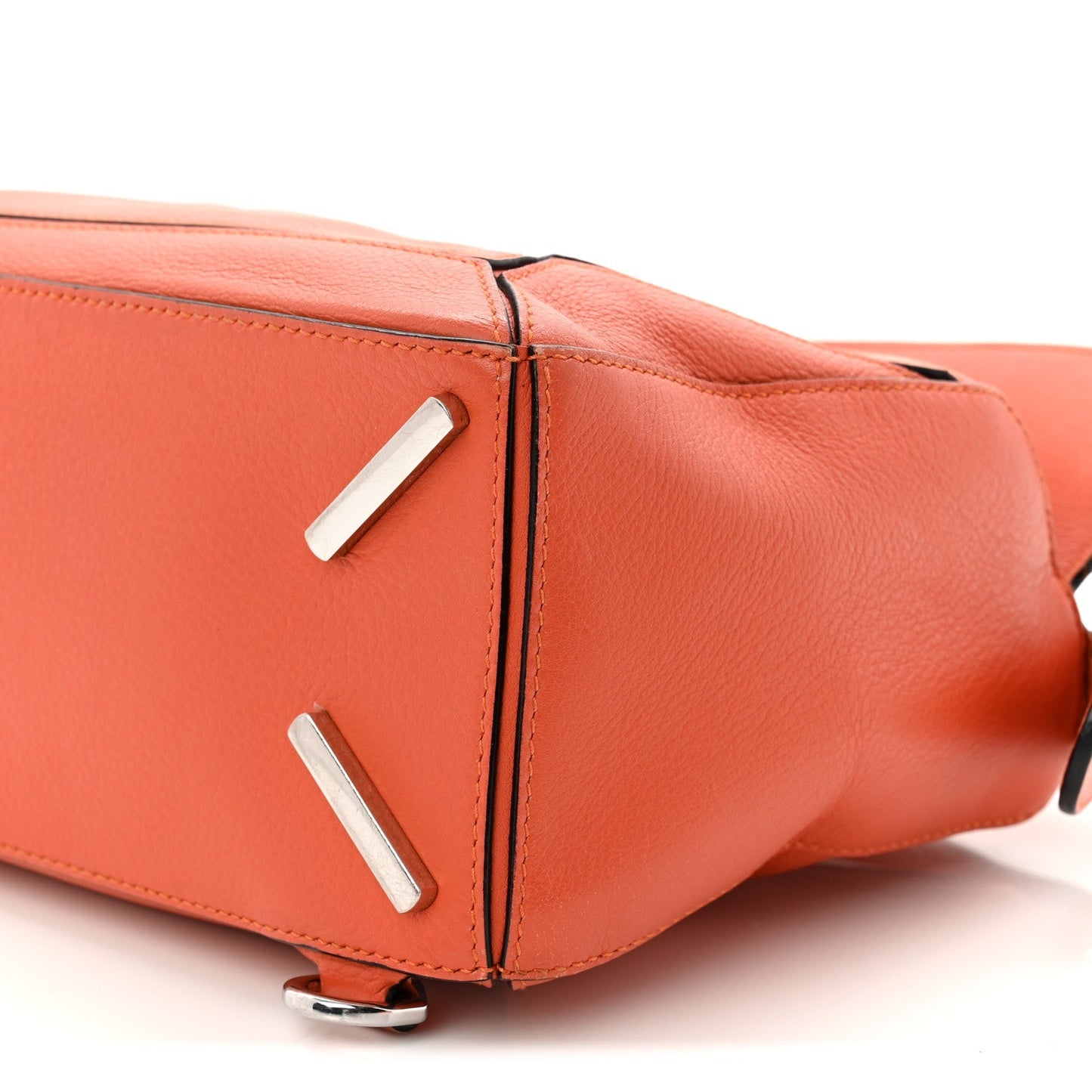 Grained Calfskin Small Puzzle Bag Orange
