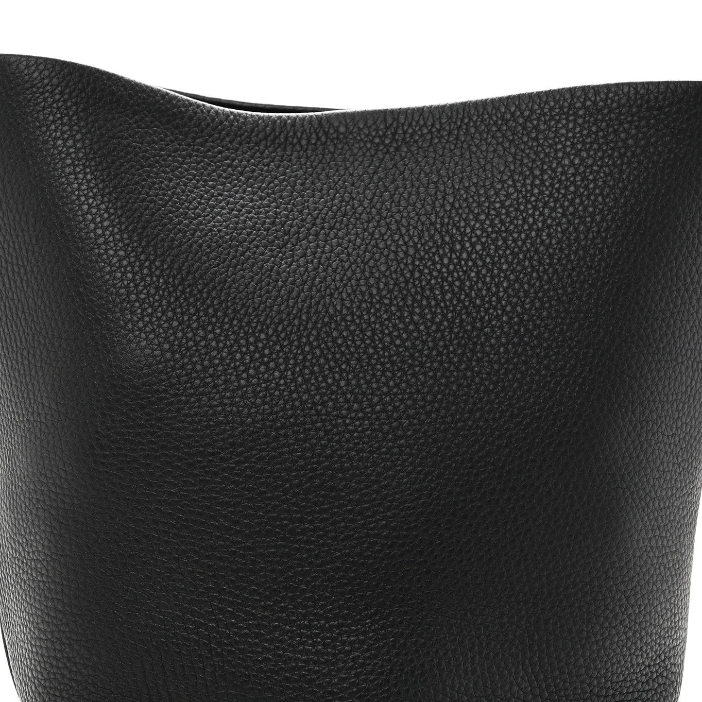 Grained Calfskin Medium N/S Hook Tote Black