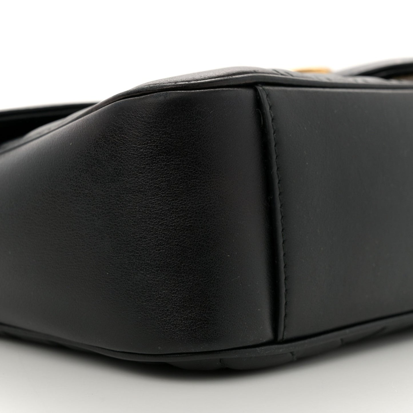 Calfskin Matelasse Small GG Marmont Shoulder Bag Black