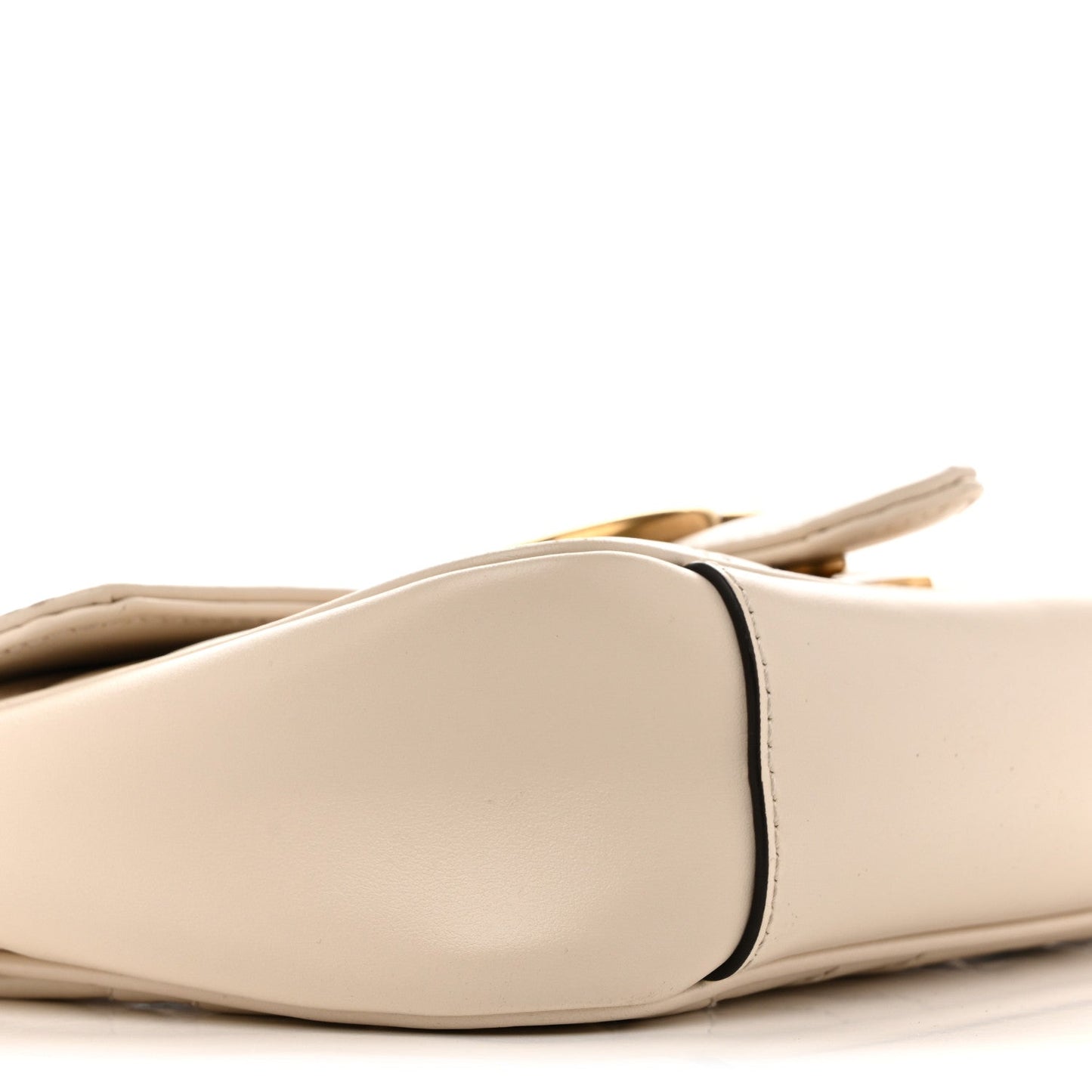 Calfskin Matelasse Mini GG Marmont Shoulder Bag White