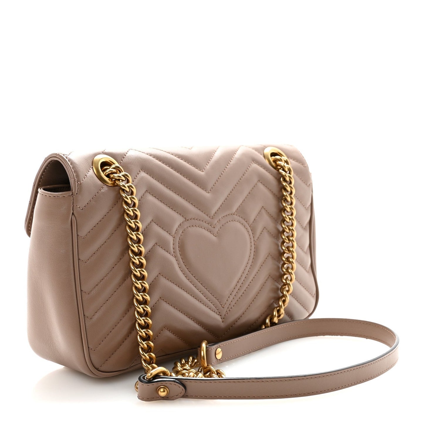 Calfskin Matelasse Small GG Marmont Shoulder Bag Porcelain Rose