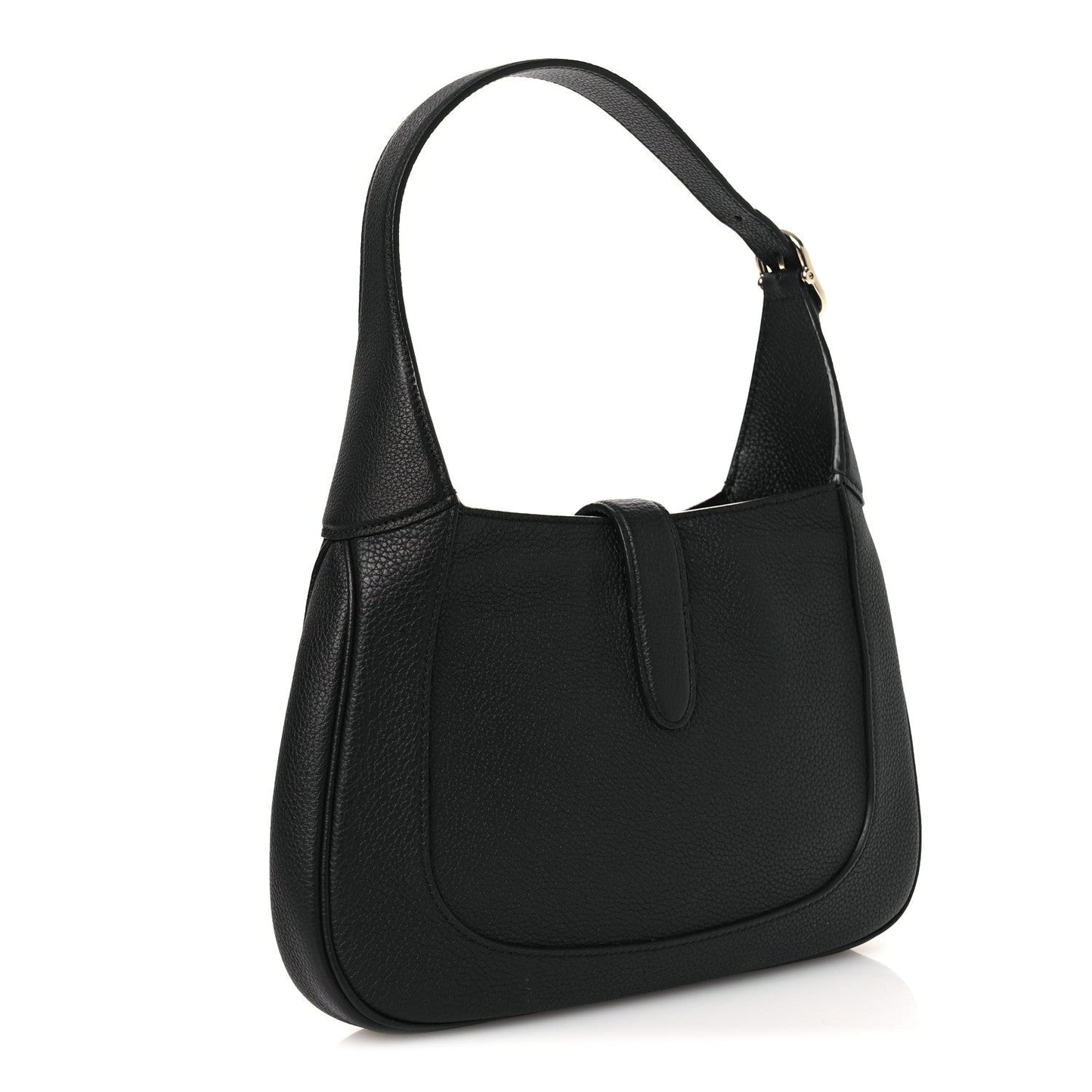 Grained Calfskin Web Medium Jackie 1961 Hobo Black