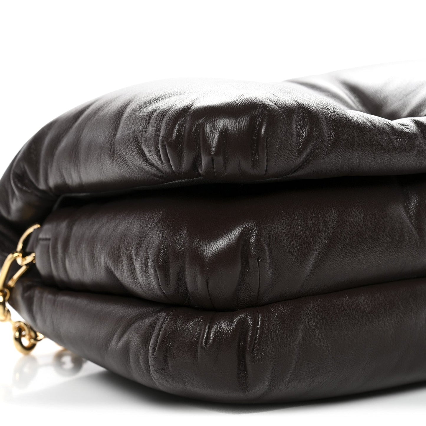Lambskin Goya Puffer Bag Dark Chocolate