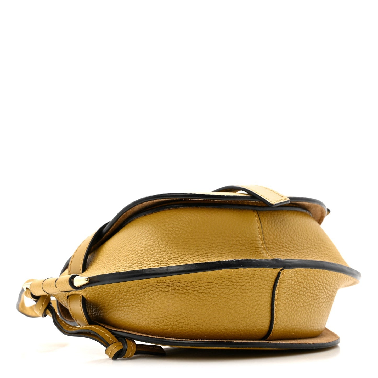 Grained Calfskin Mini Gate Crossbody Bag Yellow