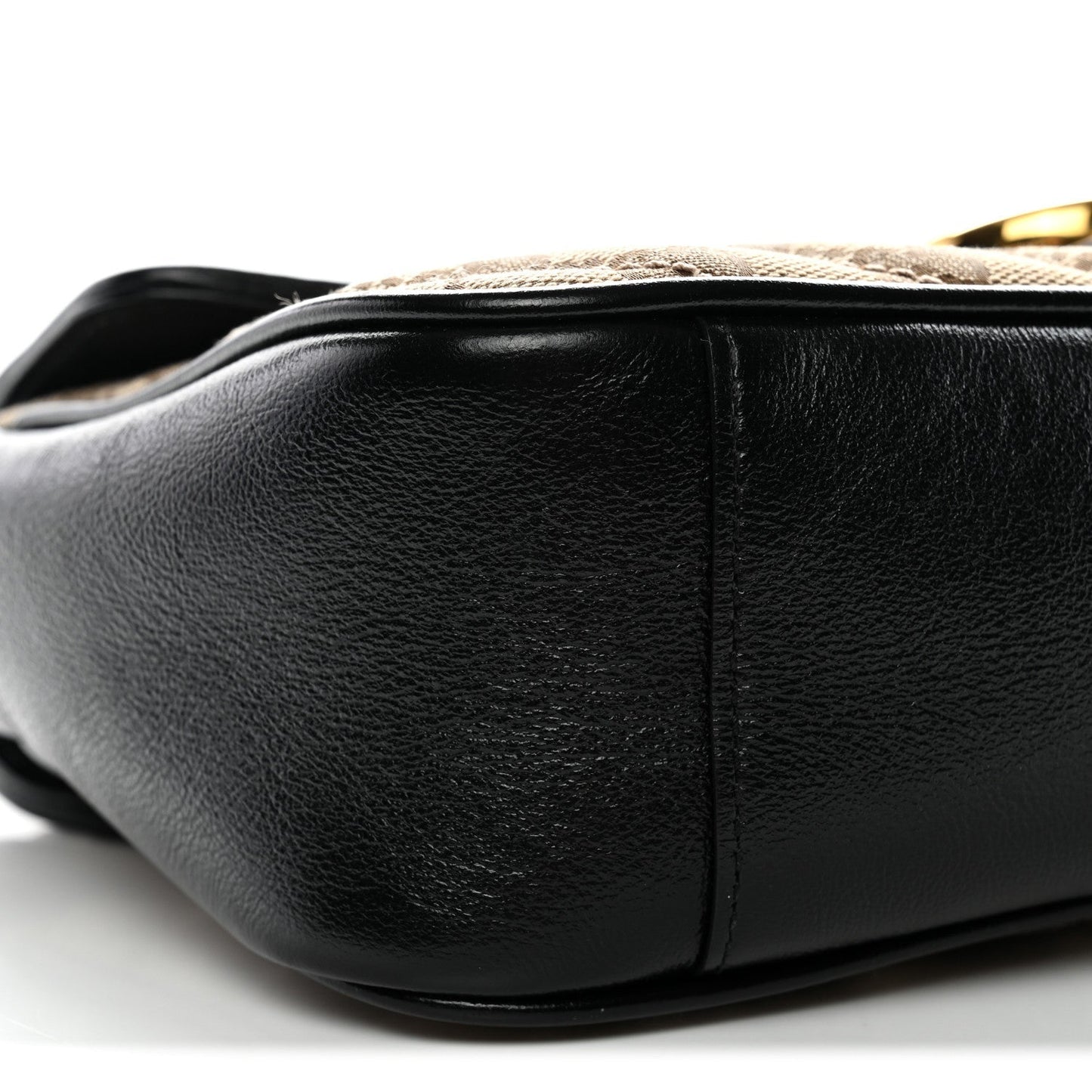 Monogram Matelasse Diagonal Small GG Marmont Shoulder Bag Beige Black