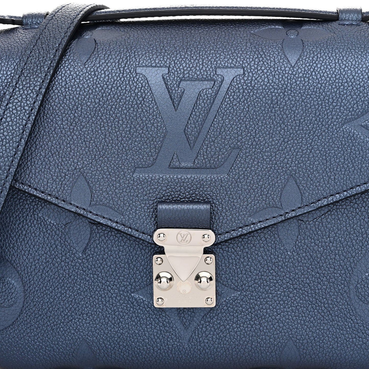 Metallic Empreinte Monogram Giant Pochette Metis Navy Nacre