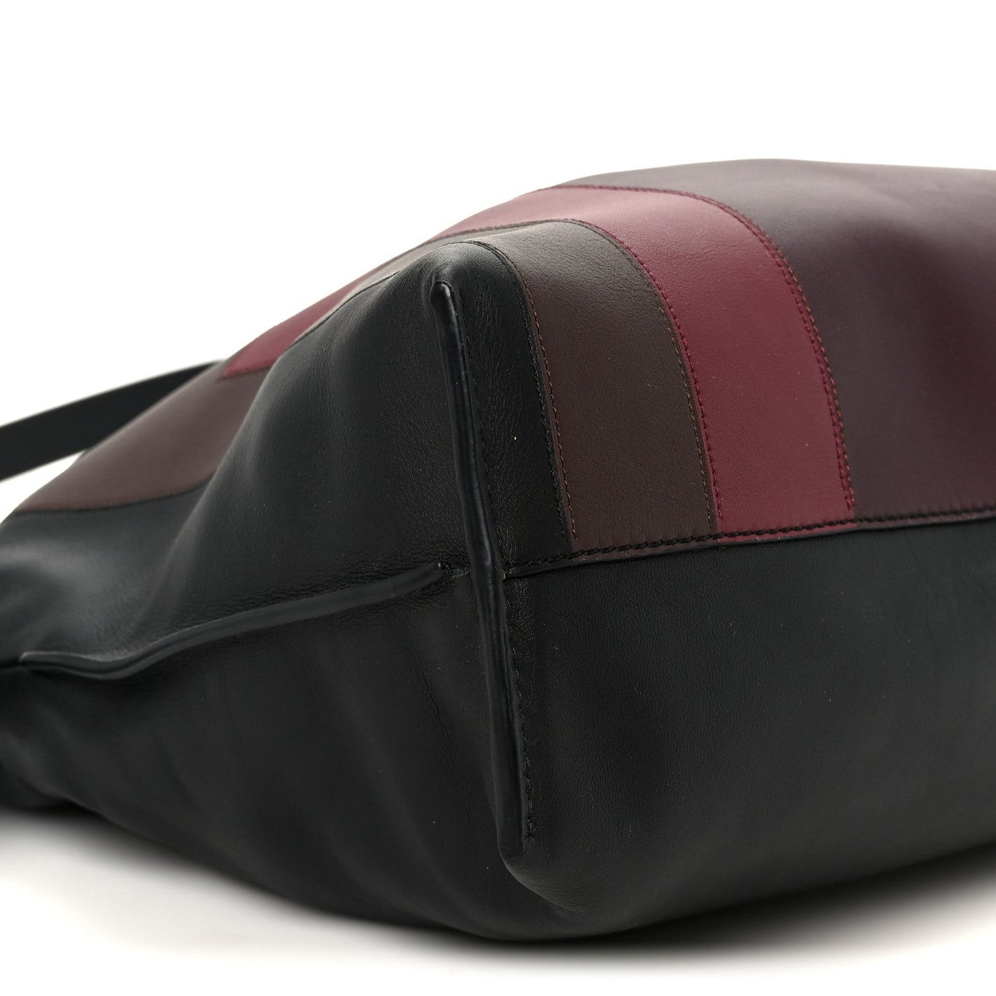 x Albers Nappa Calfskin Medium Flamenco Clutch Black Burgundy