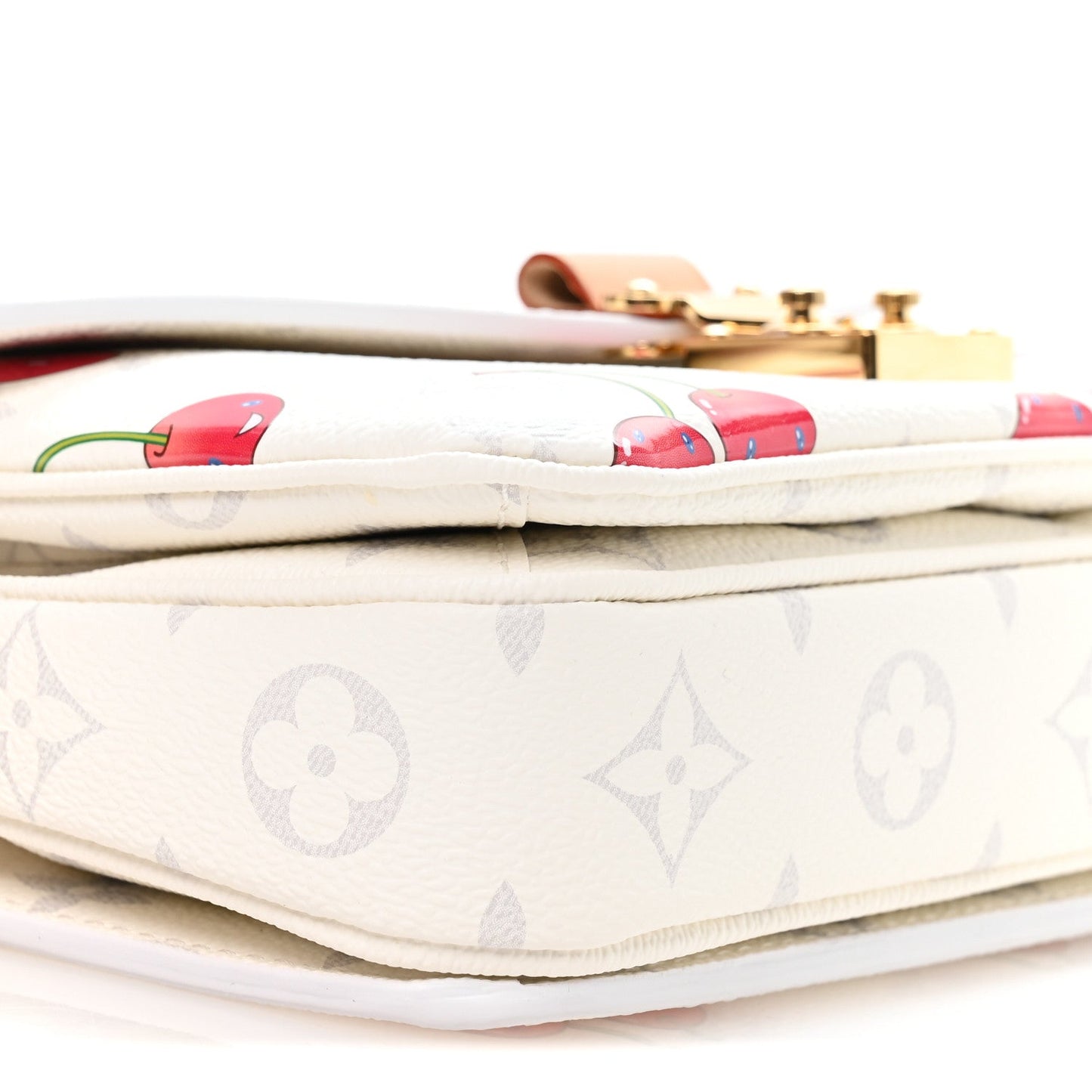 LV X TM Monogram Cerises Pochette Metis East West White