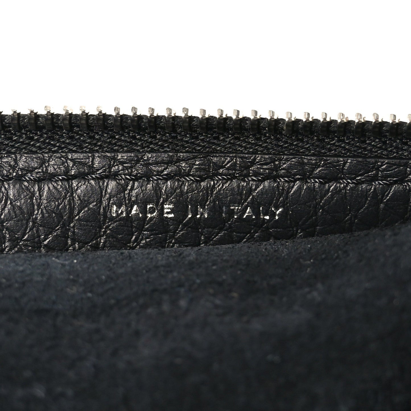 Grained Calfskin Large Slouchy Banana Bag Black