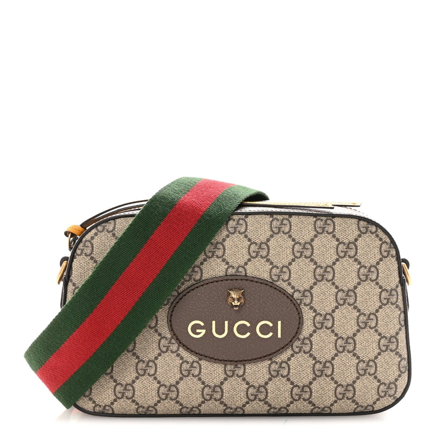 GG Supreme Monogram Web Neo Vintage Shoulder Bag Beige New Acero Crop
