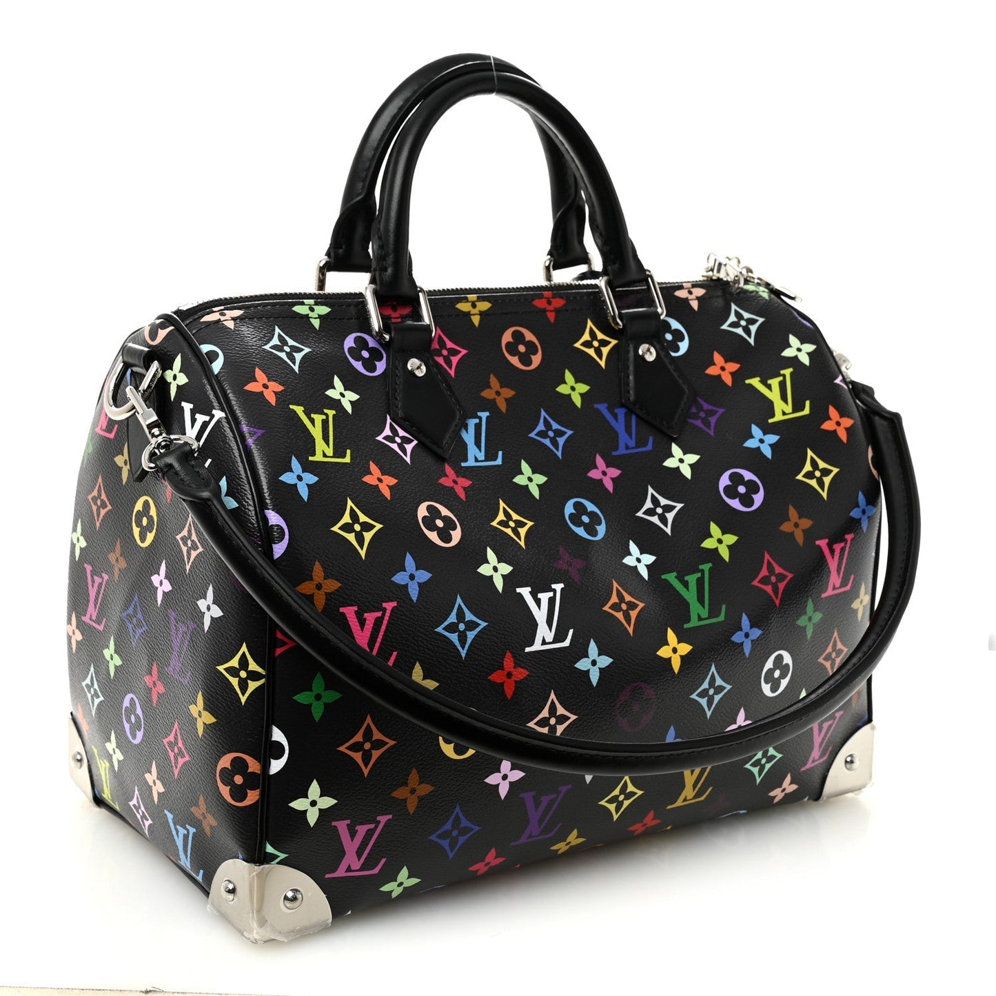 LV X TM Monogram Multicolor Speedy Soft 30 Black