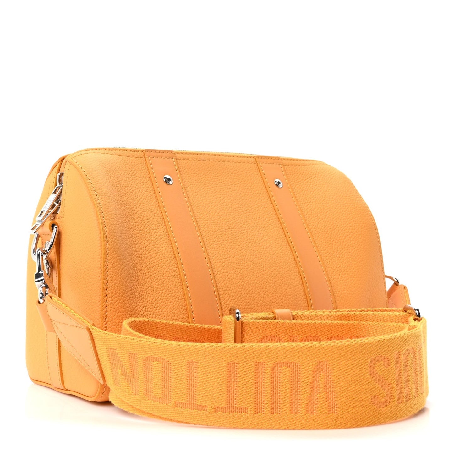 Grained Calfskin Aerogram City Keepall Safran Yellow