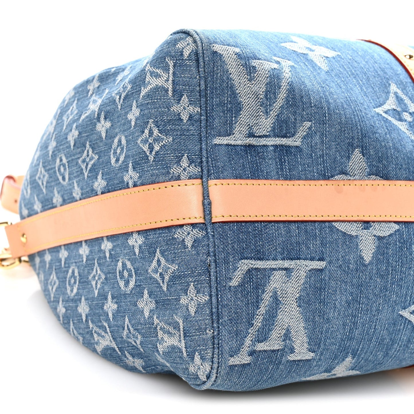 Denim Monogram New LV Remix Keepall Bandouliere 45 Blue