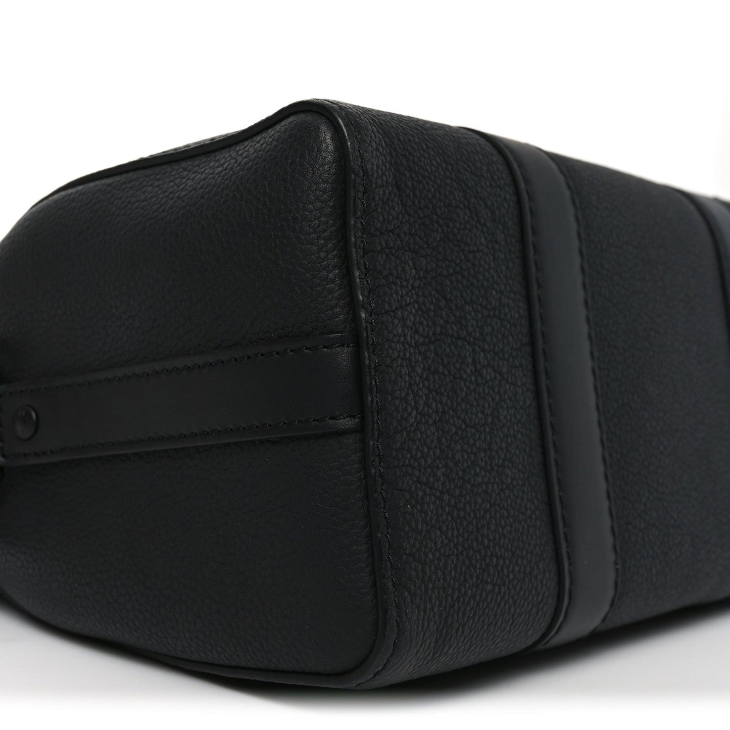 Grained Calfskin Aerogram City Keepall Black