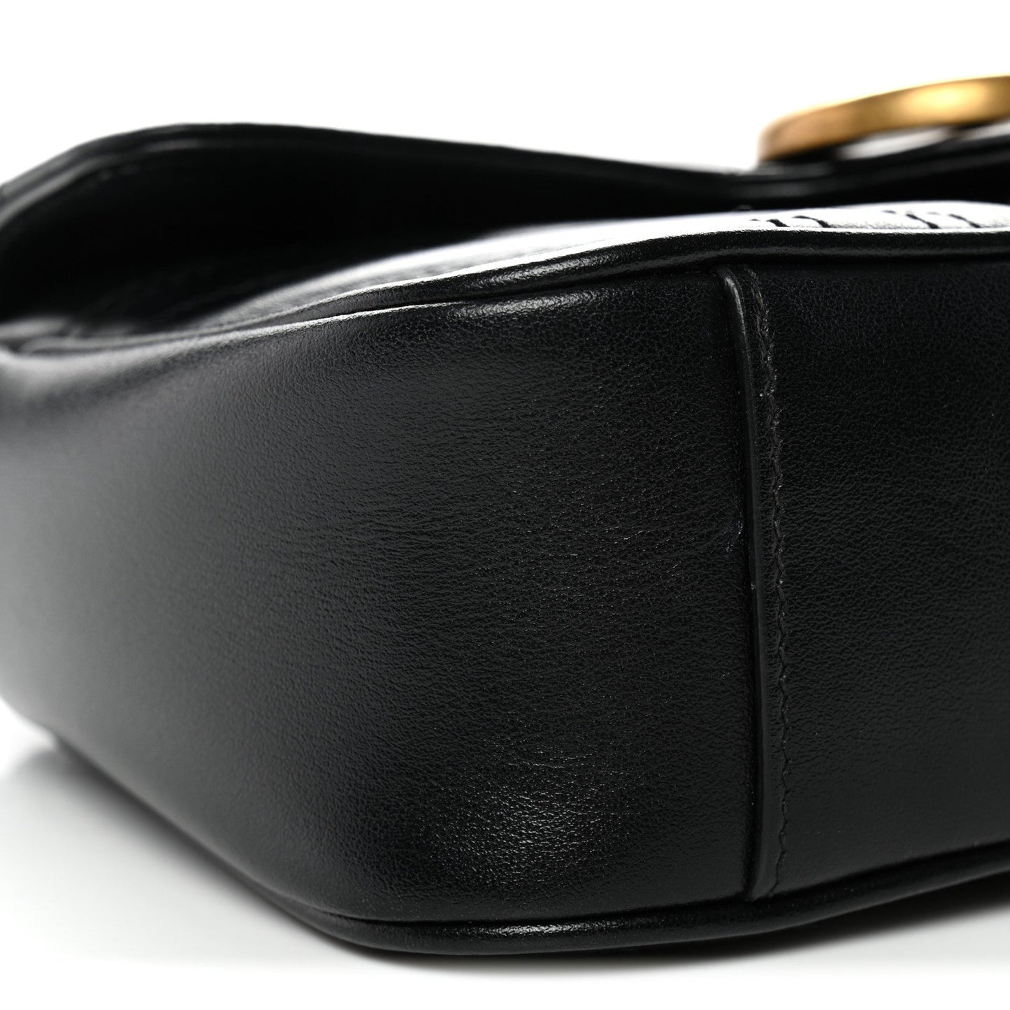 Calfskin Matelasse Mini GG Marmont Shoulder Bag Black