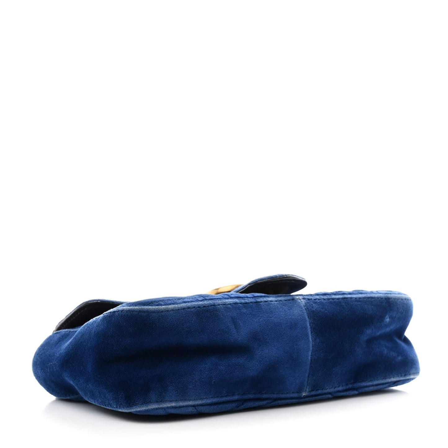 Velvet Matelasse Mini GG Marmont Shoulder Bag Cobalt Blue