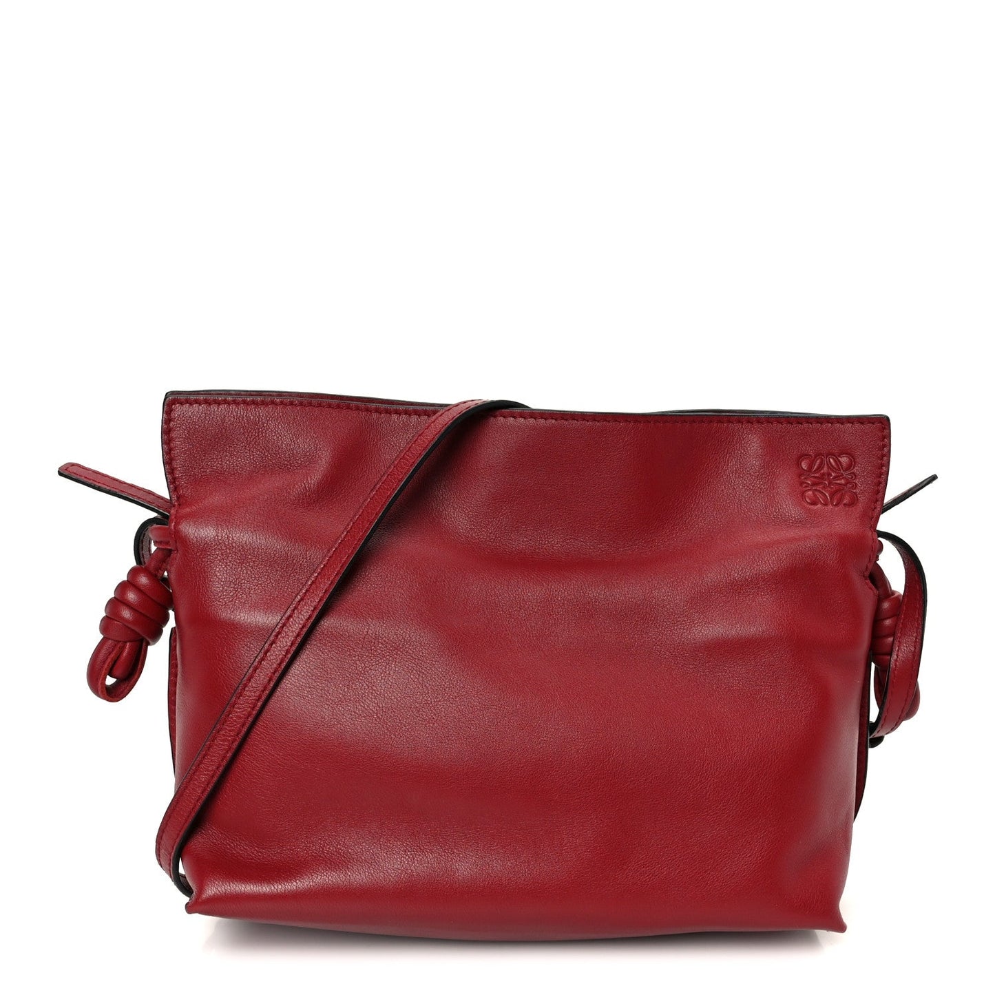 Calfskin Mini Flamenco Knot Bag Red