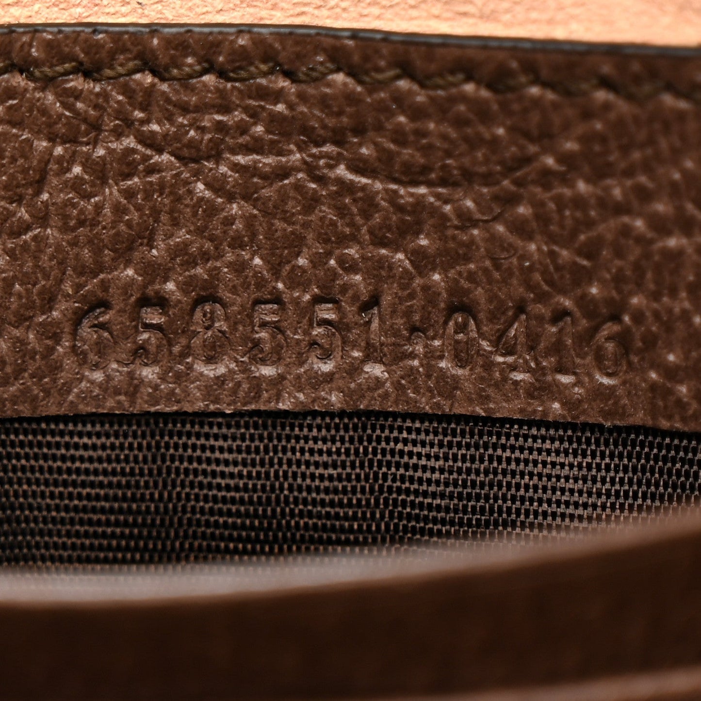 GG Supreme Monogram Textured Calfskin Web Mini Ophidia Half Moon Hobo Beige Ebony New Acero
