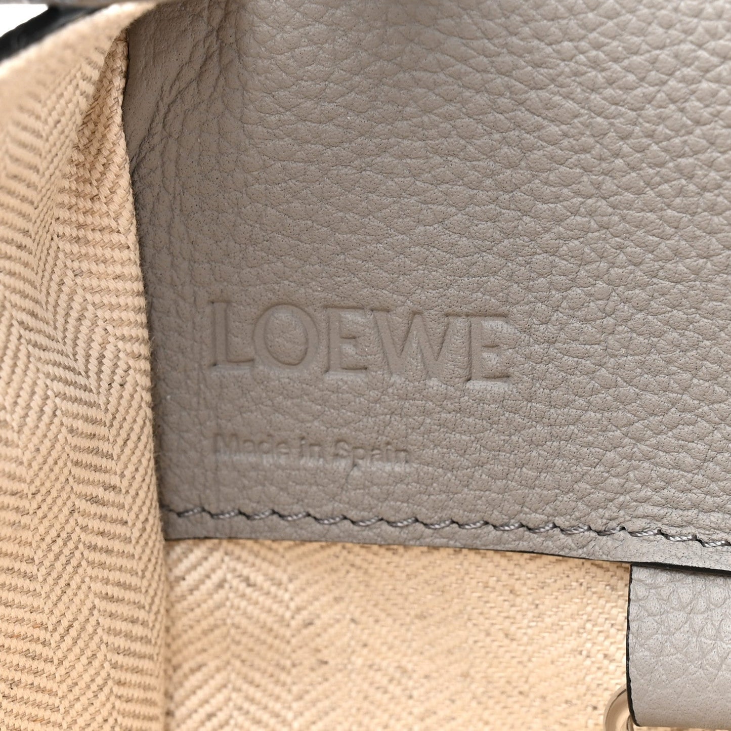Grained Calfskin Mini Hammock Shoulder Bag Pearl Grey