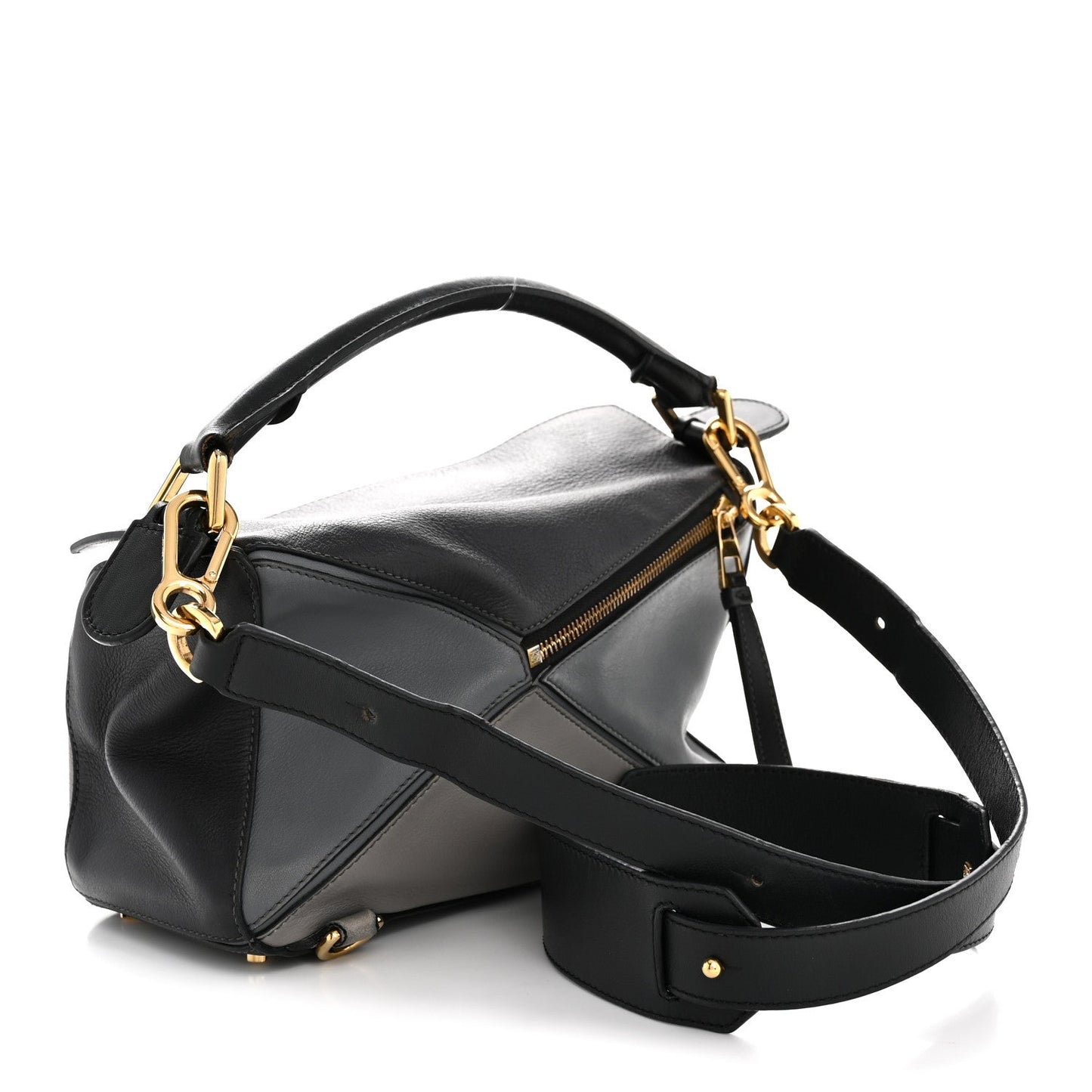 Calfskin Small Puzzle Bag Grey Multitone