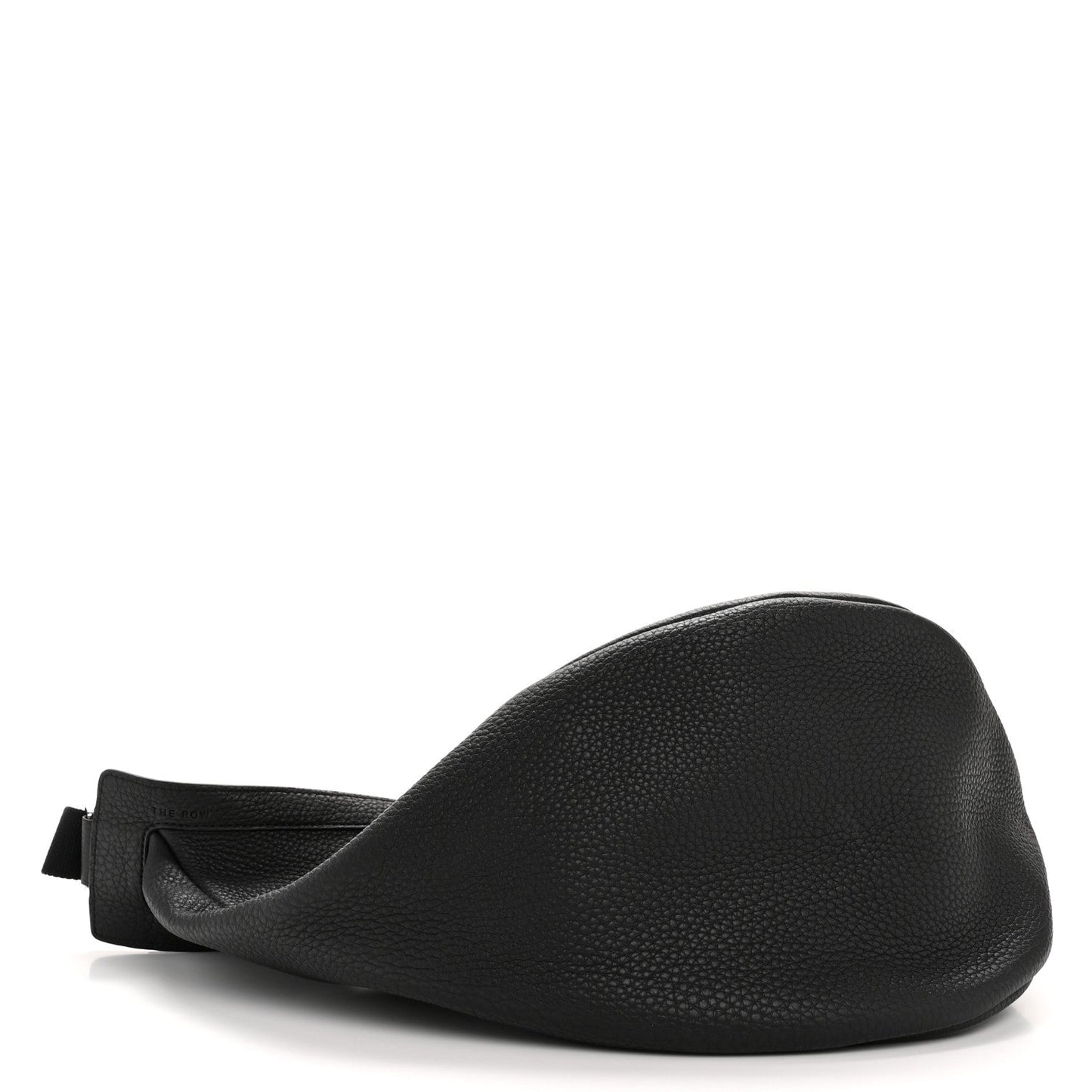 Grained Calfskin Large Slouchy Banana Bag Black
