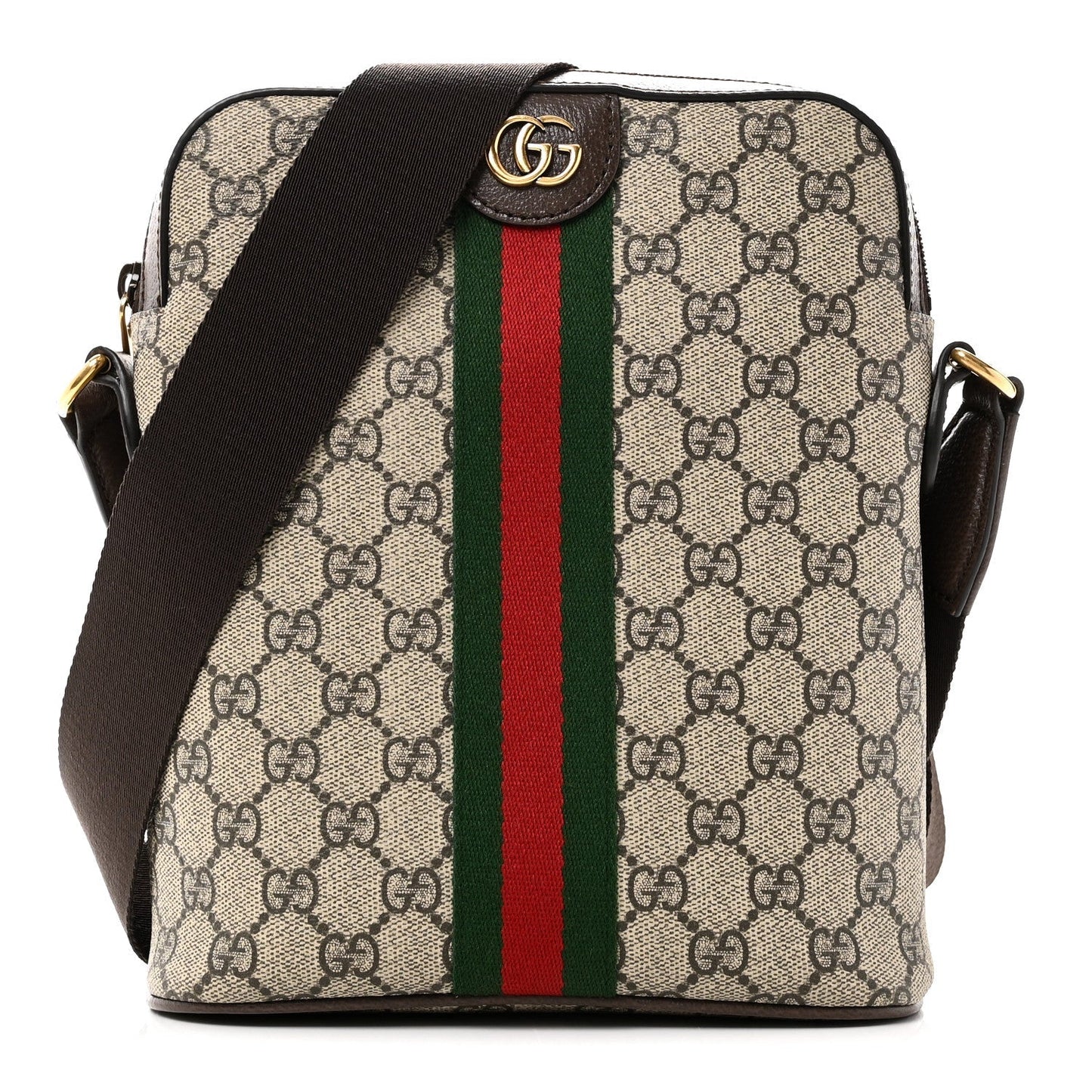 GG Supreme Monogram Web Small Ophidia Slingbag Beige Ebony New Acero