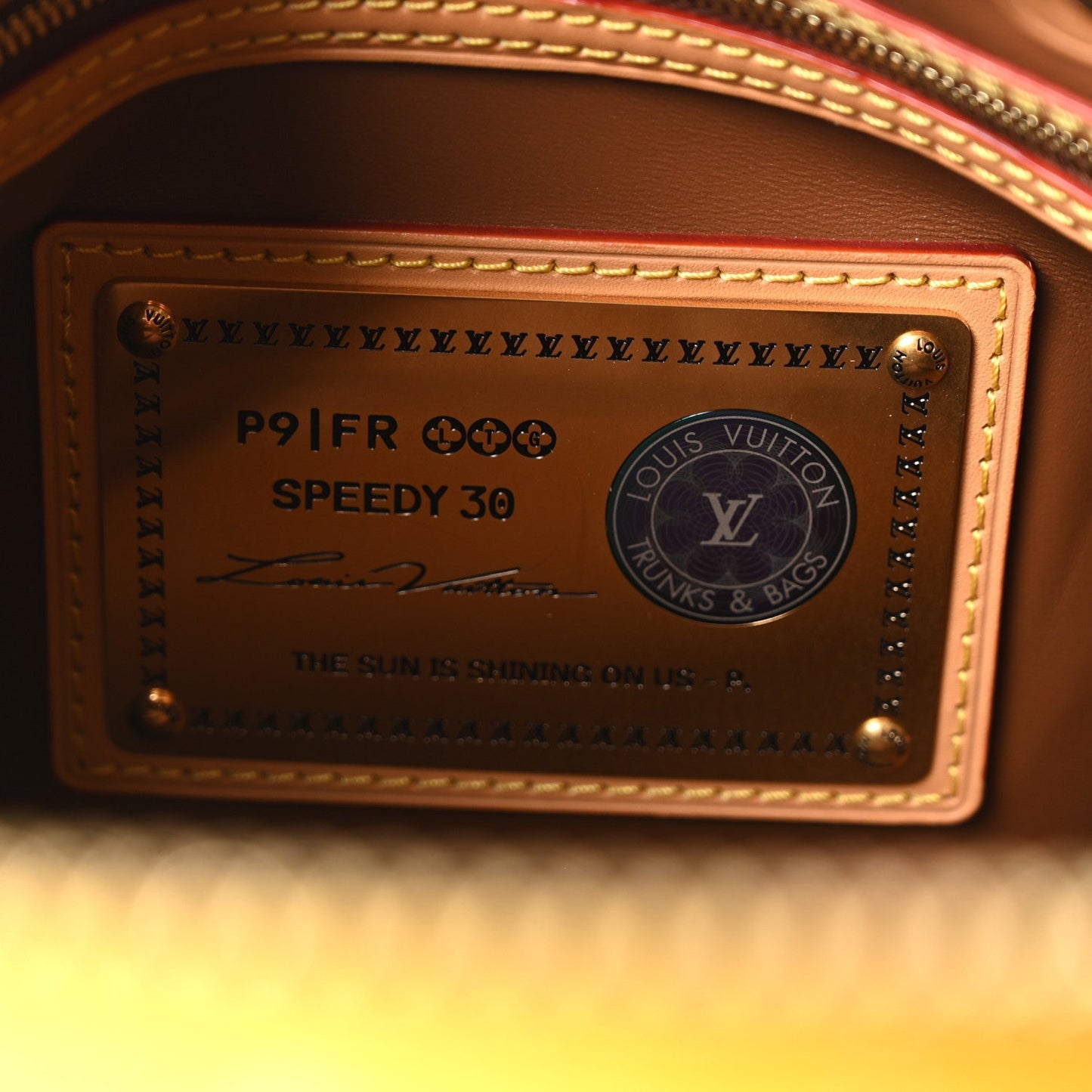 Calfskin Monogram Speedy P9 Bandouliere 25 Jaune Mat