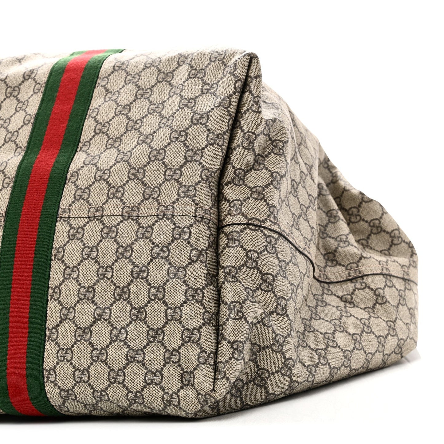 Tender GG Supreme Monogram Textured Dollar Calfskin Web Medium Jackie 1961 Crossbody Bag Beige Ebony New Acero