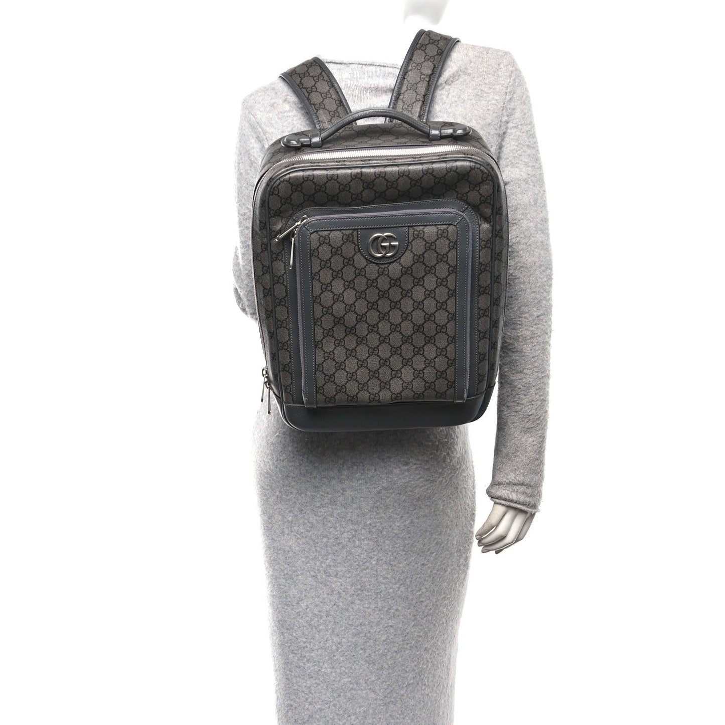GG Supreme Monogram Ophidia Backpack  Grey