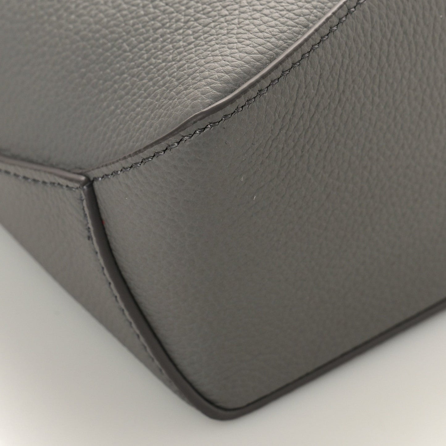 Soft Grained Calfskin Mini Puzzle Edge Bag Gunmetal