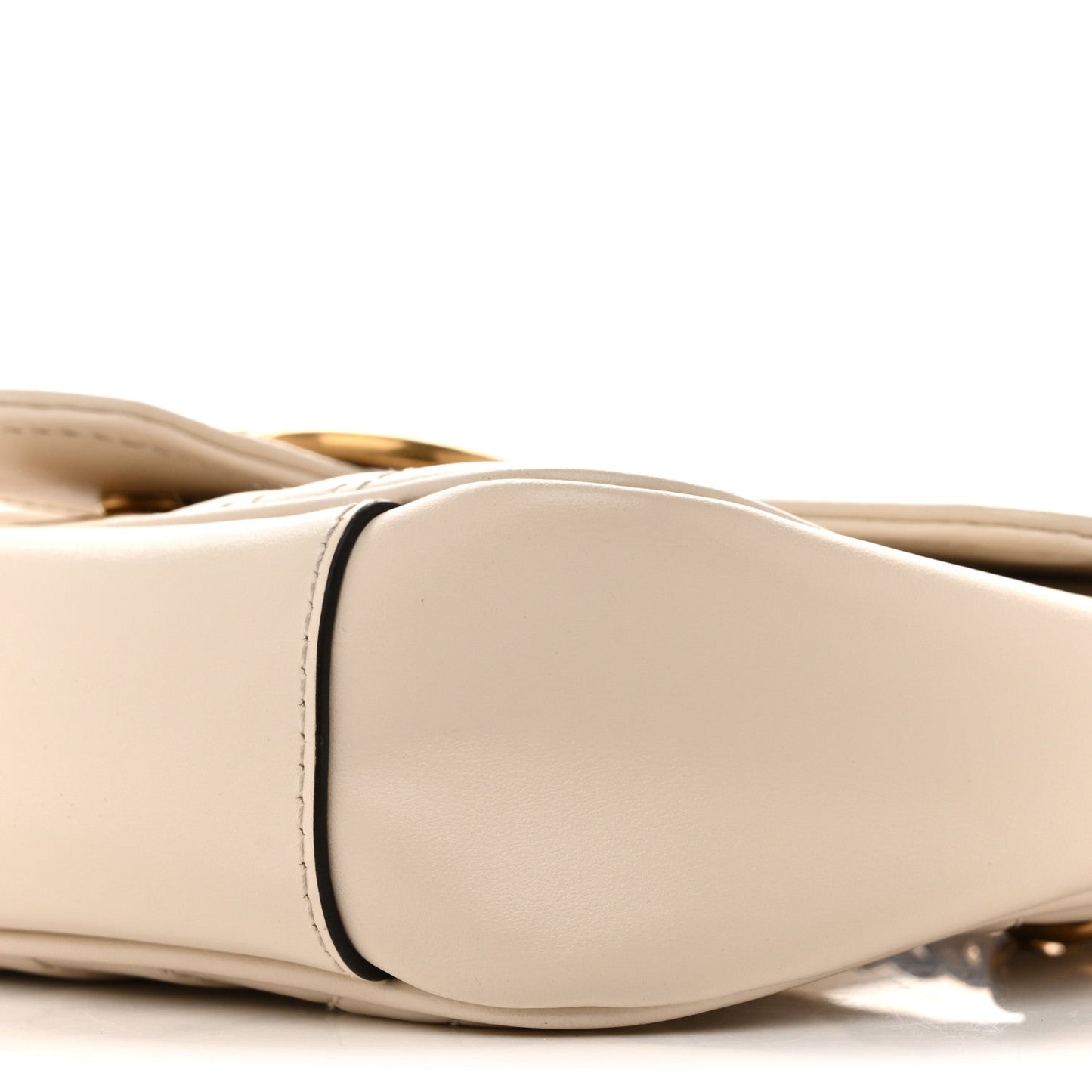 Calfskin Matelasse Mini GG Marmont Shoulder Bag White