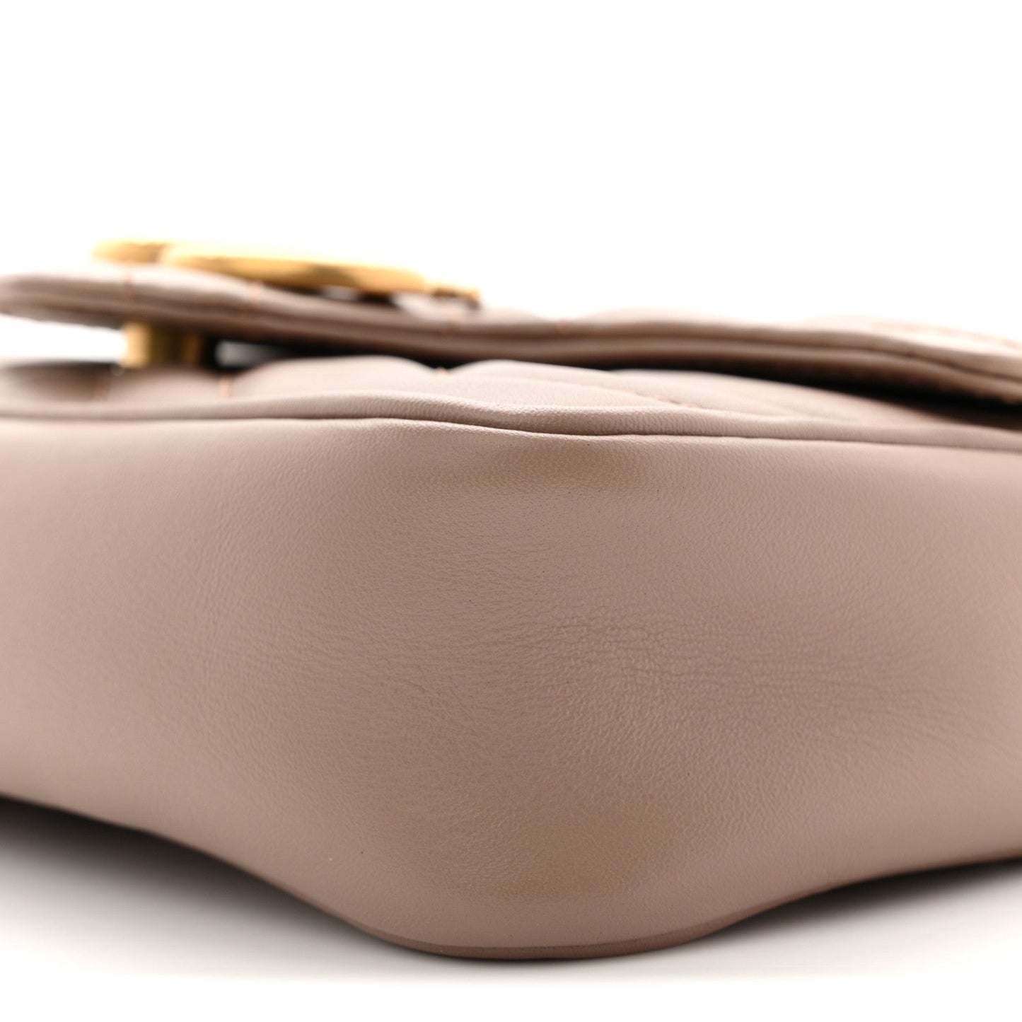 Calfskin Matelasse Super Mini GG Marmont Shoulder Bag Porcelain Rose