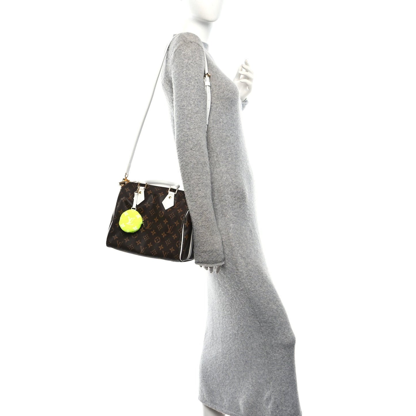 Monogram LV Match Speedy Bandouliere 25 White