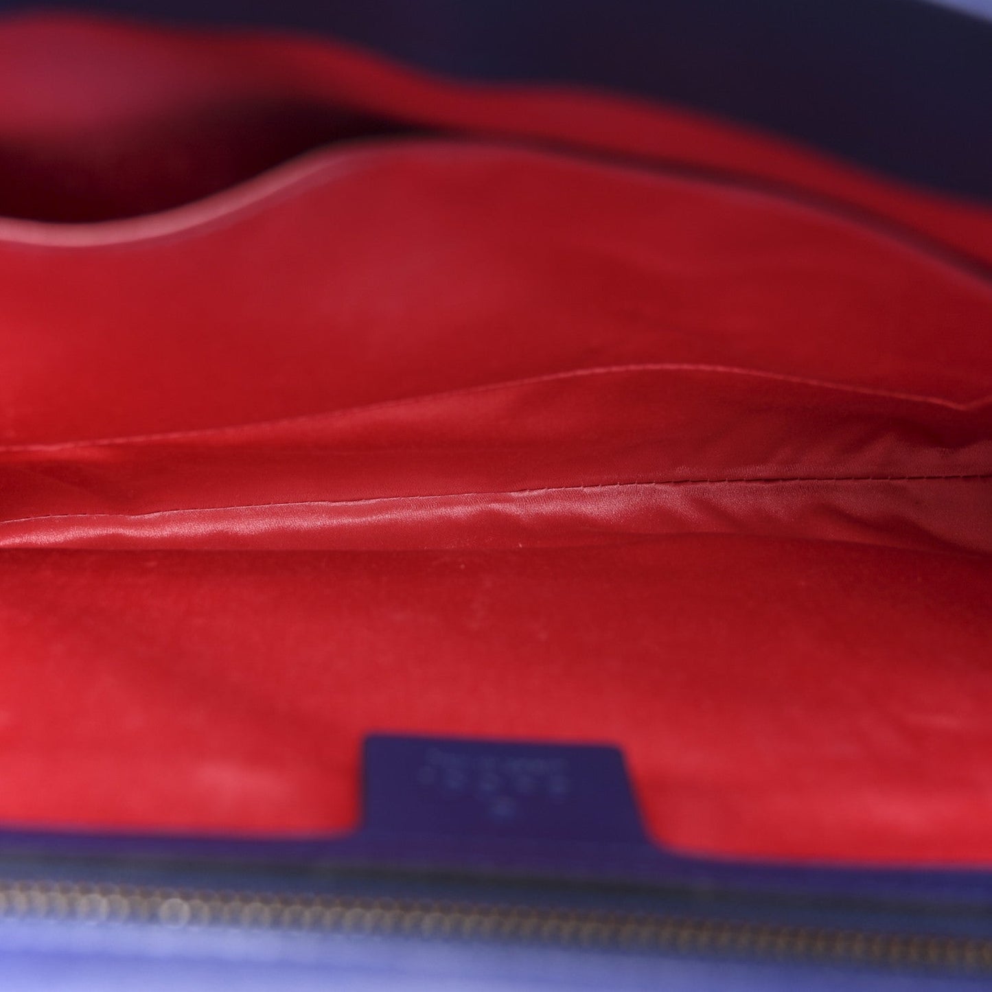 Velvet Matelasse GG Marmont Clutch Cobalt Blue
