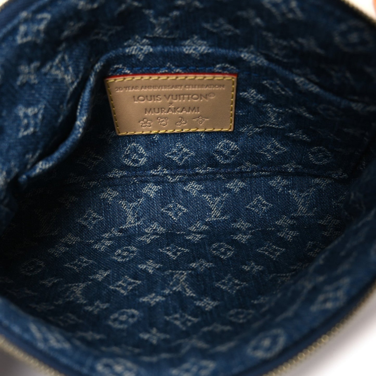 LV X TM Monogram Denim Cerises Pochette Accessories Blue