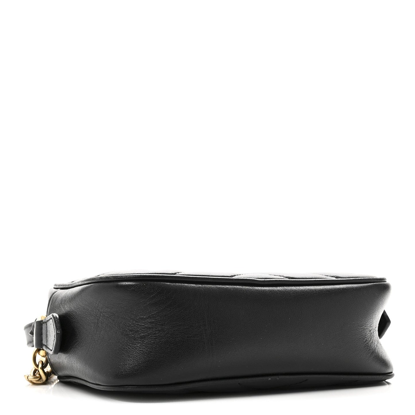 Calfskin Matelasse Mini GG Marmont Chain Shoulder Bag Black
